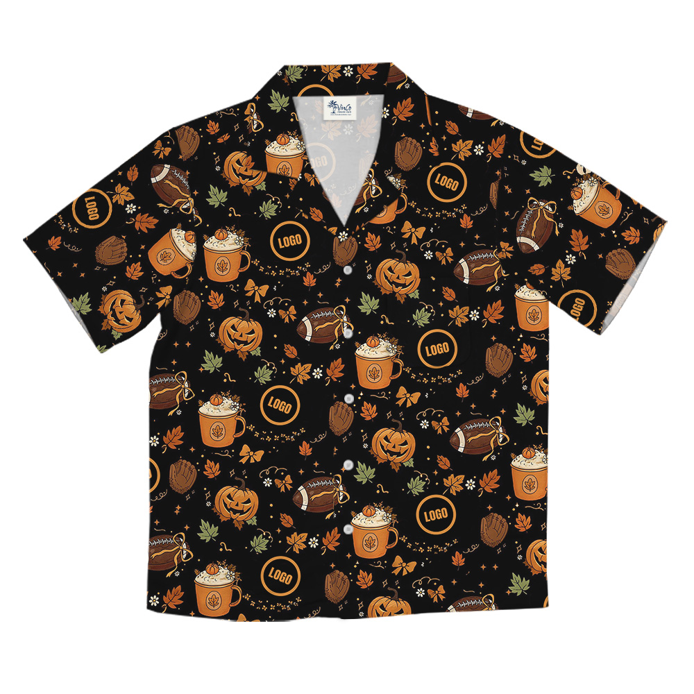 Football Halloween Custom Logo Hawaiian Shirt