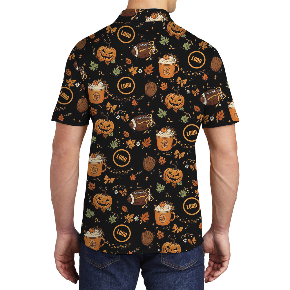 Football Halloween Polo Shirt With Custom Logo