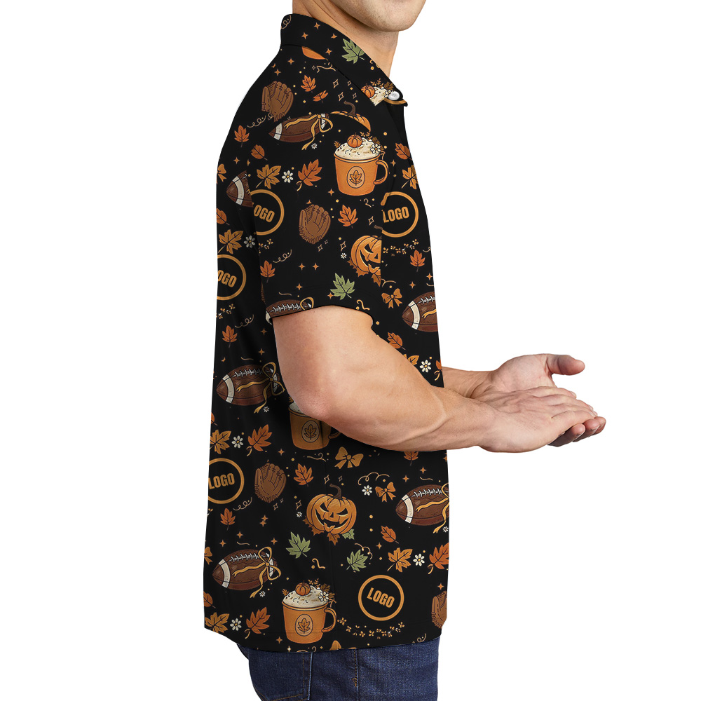 Football Halloween Polo Shirt With Custom Logo