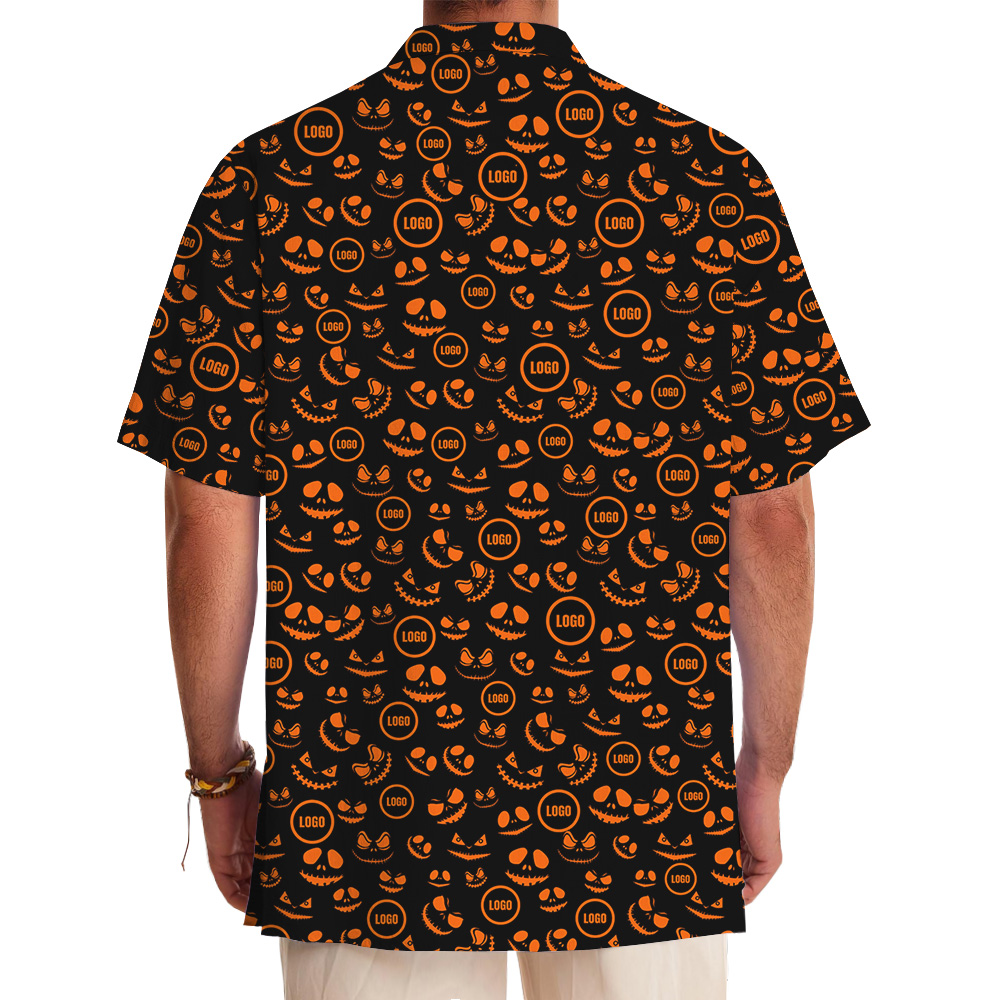 Spooky Smile Custom Logo Halloween Hawaiian Shirt