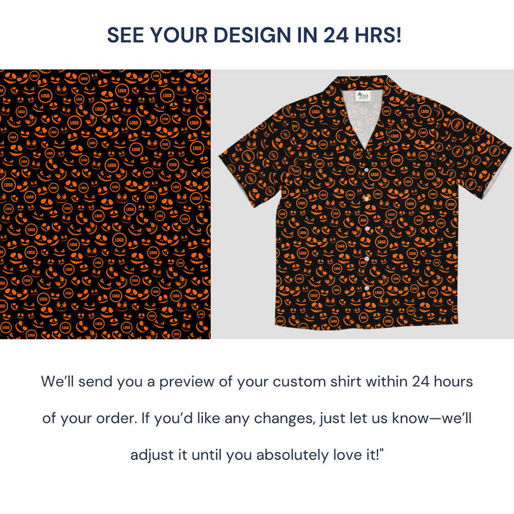 Spooky Smile Custom Logo Halloween Hawaiian Shirt