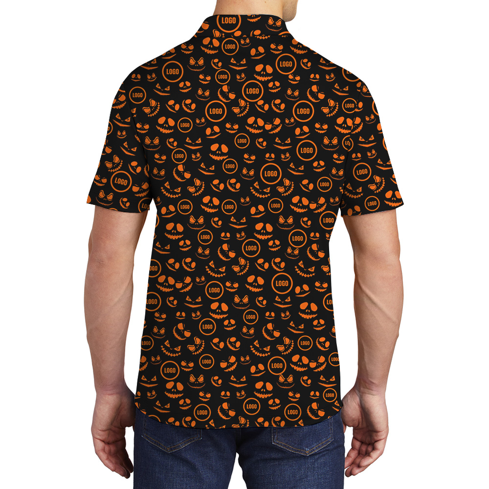 Custom Logo Halloween Faces Polo Shirt
