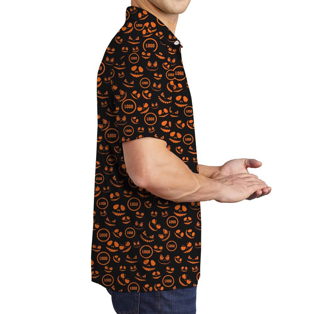 Custom Logo Halloween Faces Polo Shirt