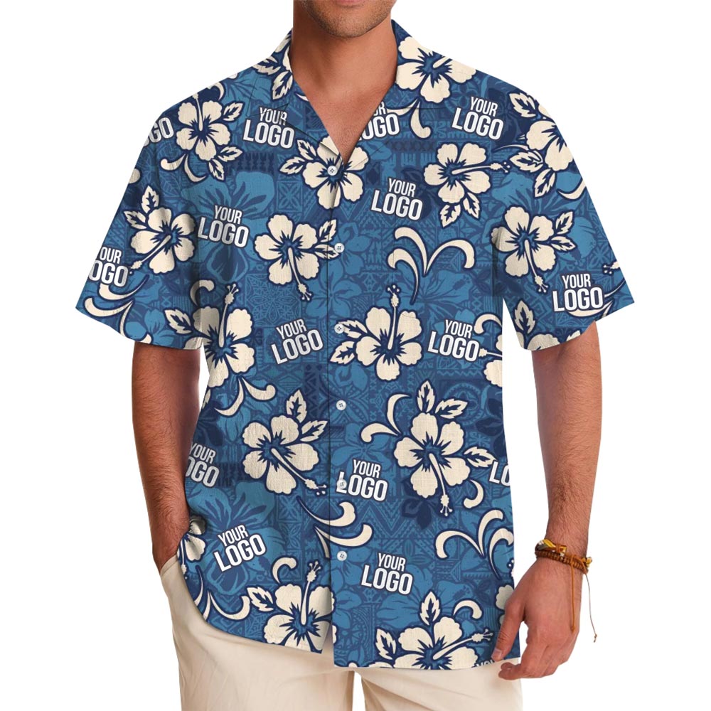 Floral Hawaiian Shirt With Logo And Preview - variant image 1
