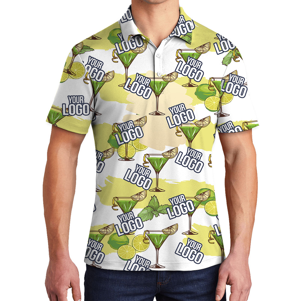 Lime And Mint Drink Custom Logo Polo Shirt - variant image 1