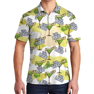Lime And Mint Drink Custom Logo Polo Shirt