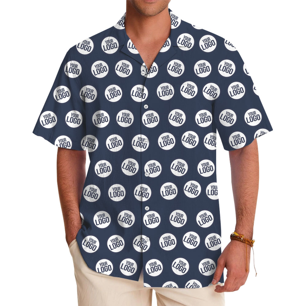Custom Company Logo Hawaiian Shirt With Live Preview - variant image 1