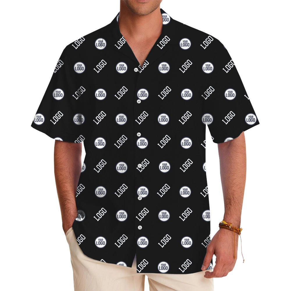 Custom 2 Logos Button Up Shirt With Live Preview - variant image 1