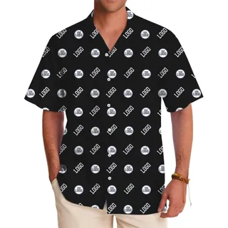 Custom 2 Logos Button Up Shirt With Live Preview