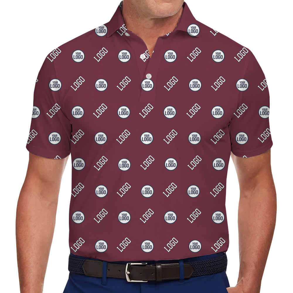 Custom Golf Polo Shirt With 2 Logos And Preview - variant image 1