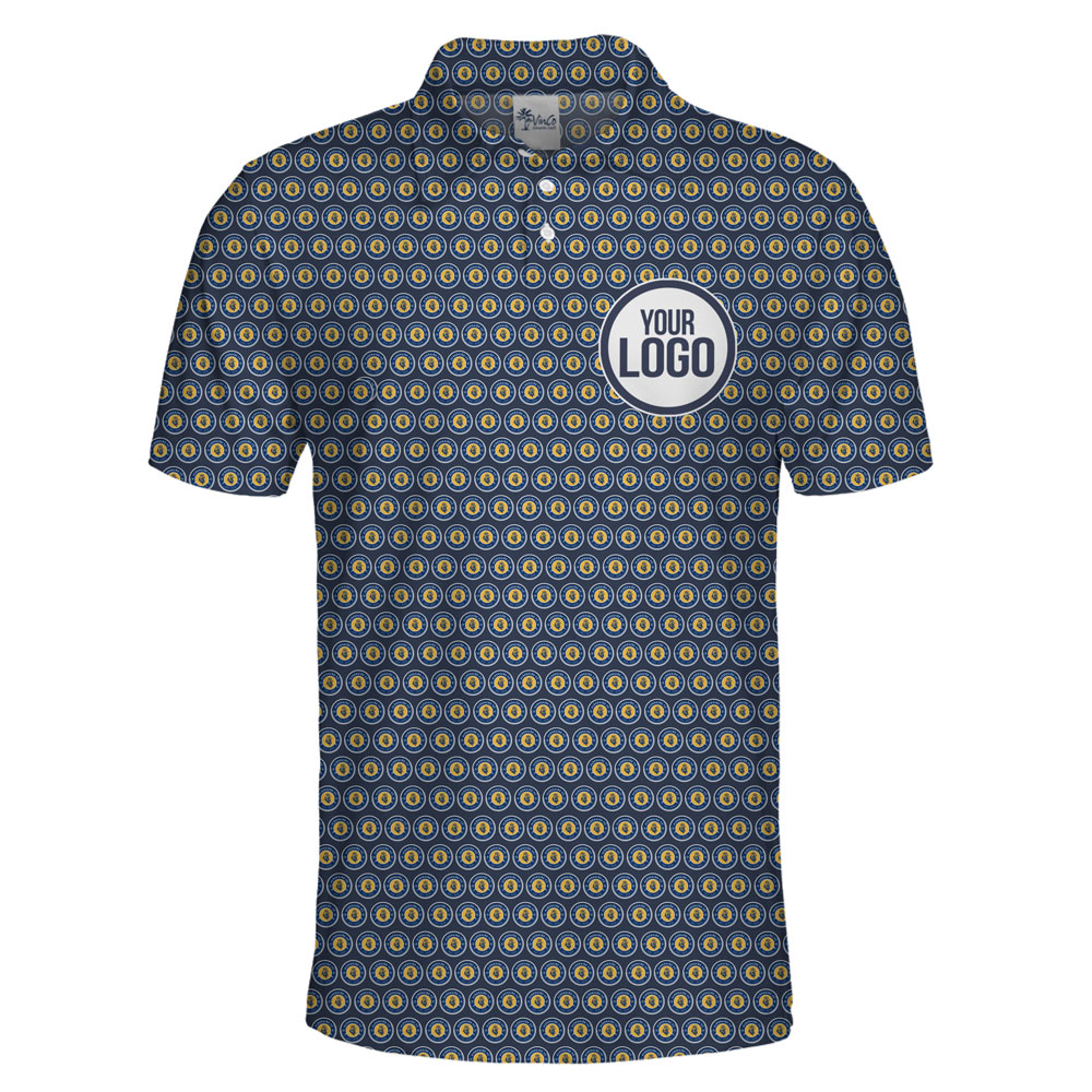 Custom Golf Polo Shirt With Multiple Logos