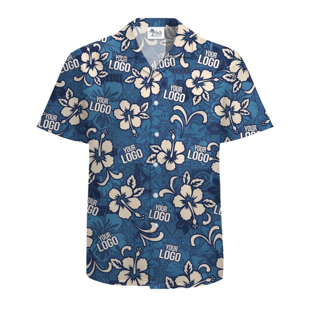 Floral Hawaiian Shirt With Logo And Preview