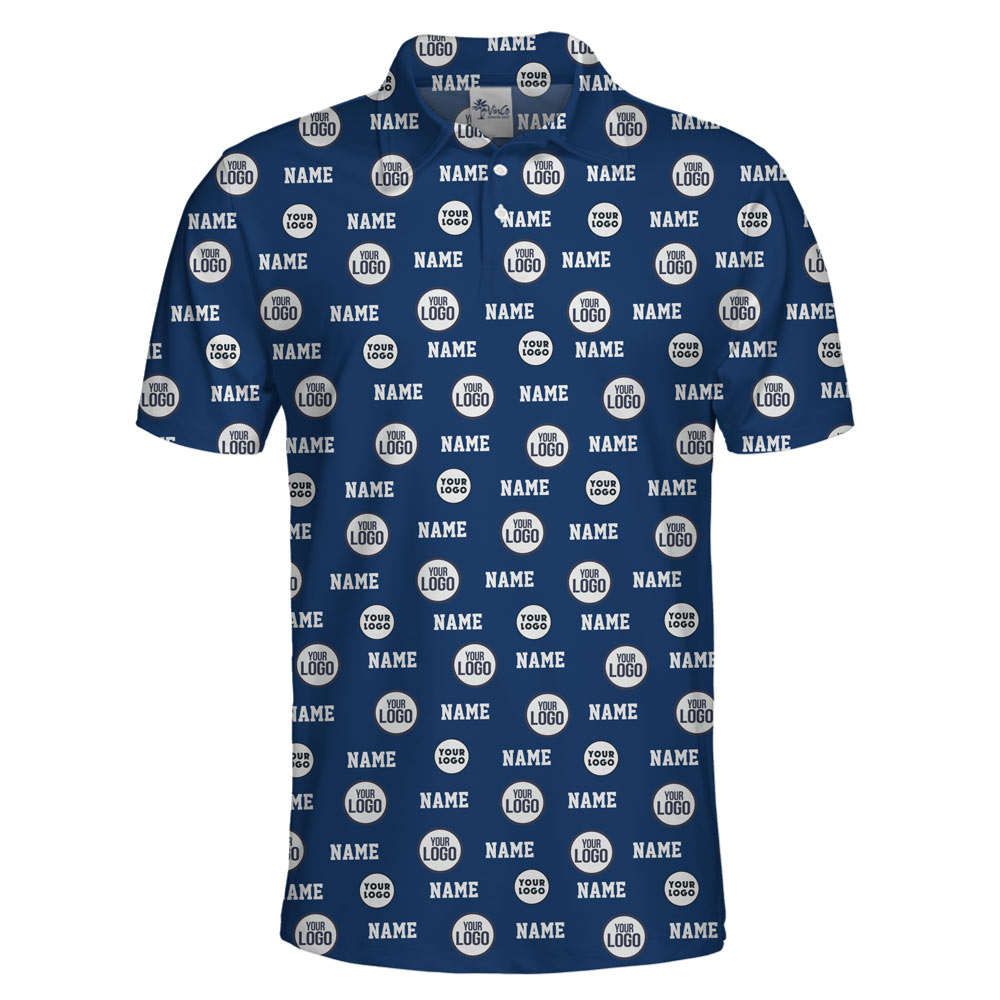 Custom Logo And Text Collared Polo Shirt