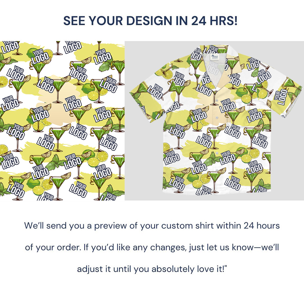Lime And Mint Drink Custom Logo Hawaiian Shirt