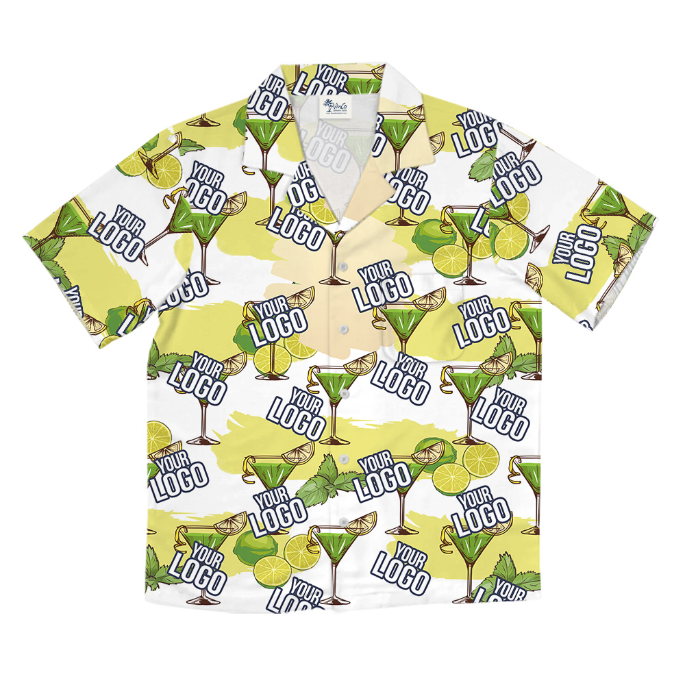 Lime And Mint Drink Custom Logo Hawaiian Shirt