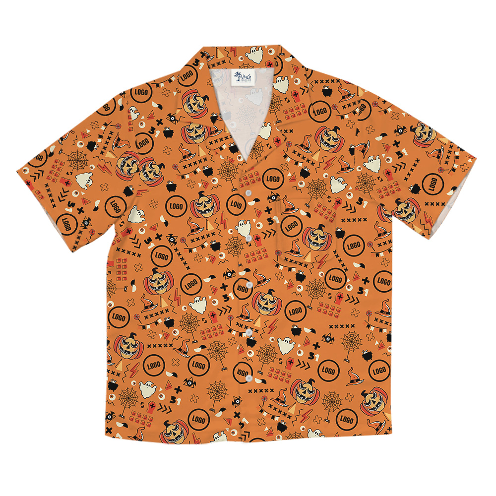 Halloween Custom Logo For Hawaiian Shirt