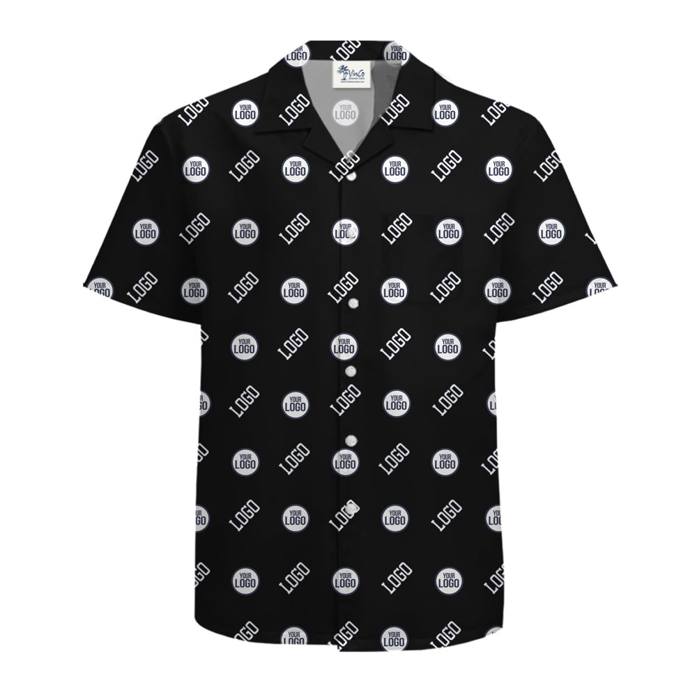 Custom 2 Logos Button Up Shirt With Live Preview
