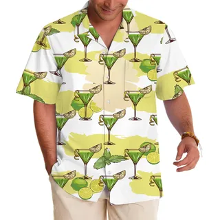 Hawaiian Shirt With Summer Cocktail