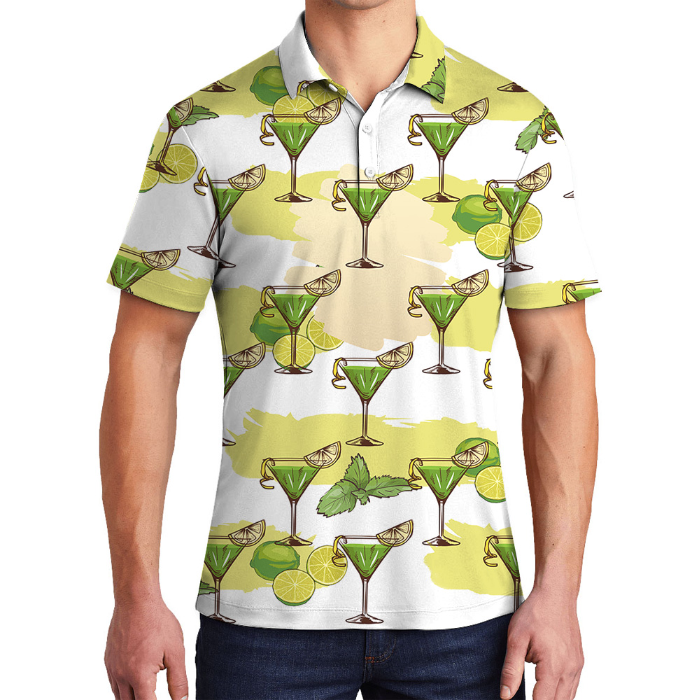 Polo Shirt With Summer Cocktail Print - variant image 1