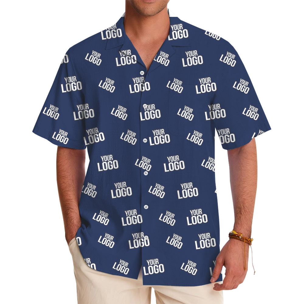 [Live Preview] Custom Company Logo Hawaiian Shirt - variant image 1