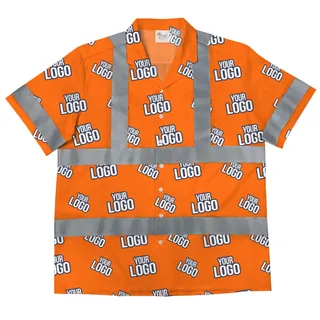 [8 Colors] Classic 3 Custom Logo Hawaiian Shirt With Reflective Strip