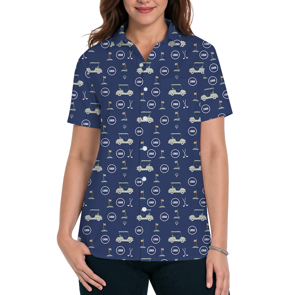 Personalized Hawaiian Golf Shirt With Logo