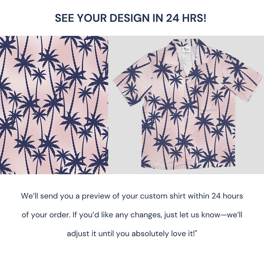 Island Palm Seamless Pattern Pink Hawaiian Shirt