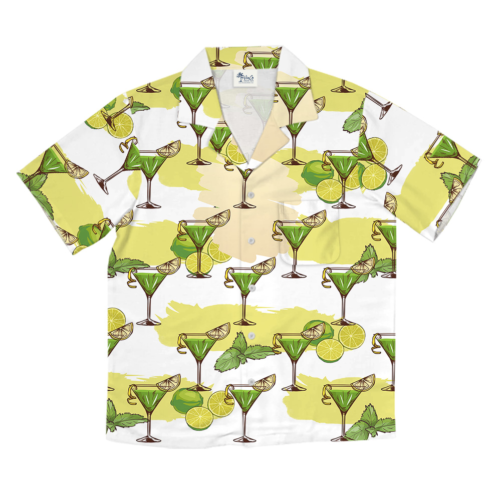 Hawaiian Shirt With Summer Cocktail