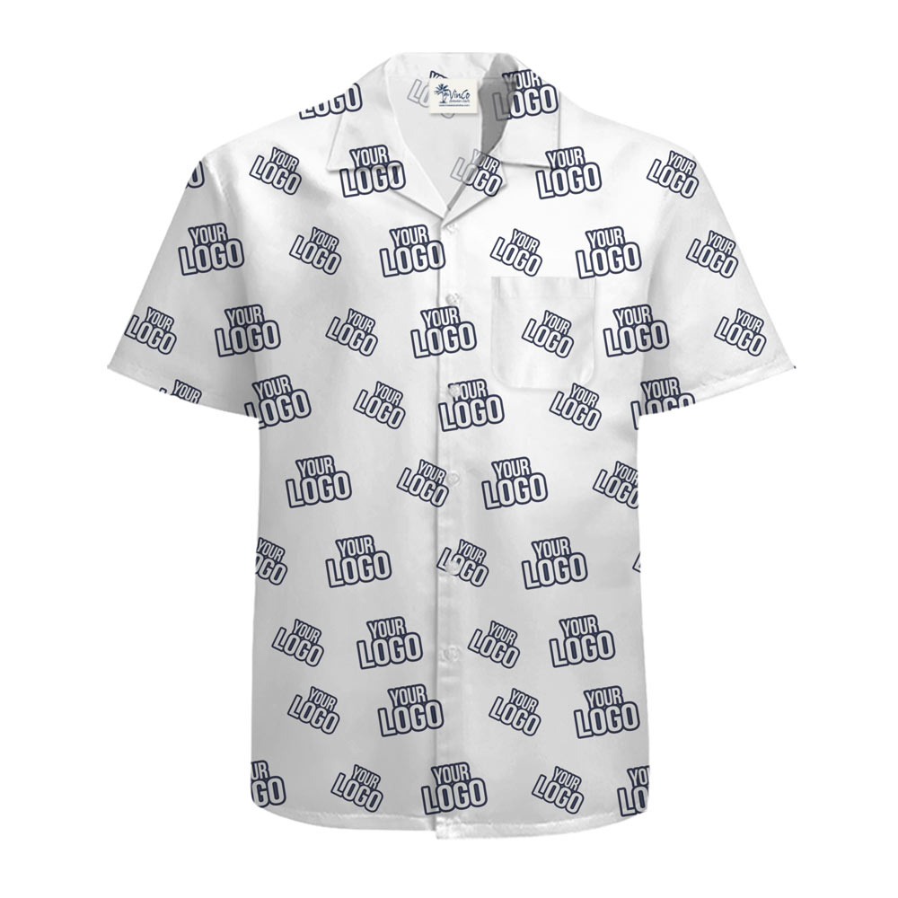 [Live Preview] Custom Company Logo Hawaiian Shirt