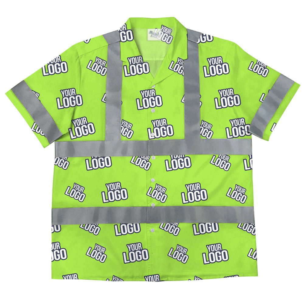 [8 Colors] Classic 3 Custom Logo Hawaiian Shirt With Reflective Strip