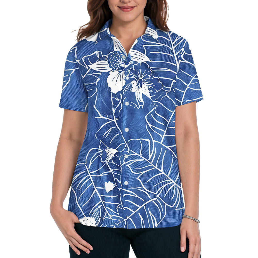 Ocean Background Banana Leaf Orchid Hawaiian Shirt