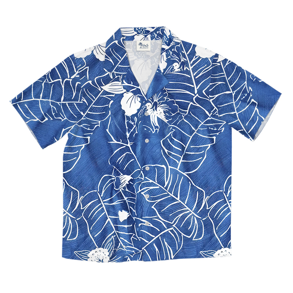 Ocean Background Banana Leaf Orchid Hawaiian Shirt