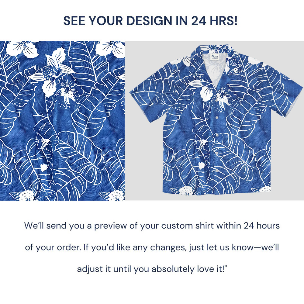 Ocean Background Banana Leaf Orchid Hawaiian Shirt