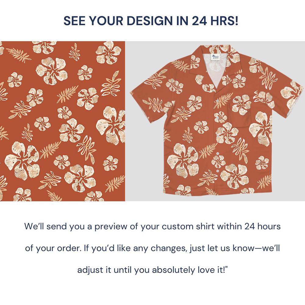 Premium Orange Hawaiian Shirt Tropical Vibe
