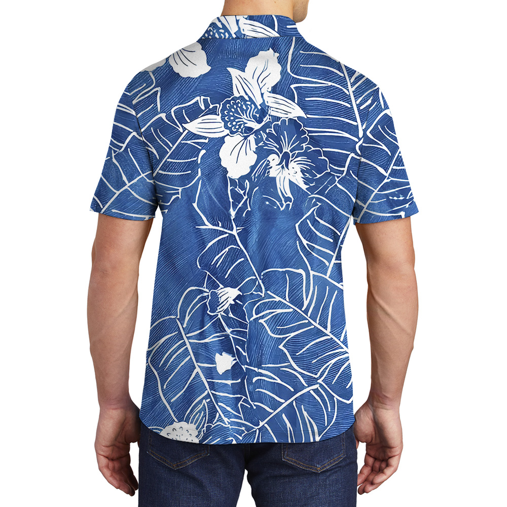Ocean Background Banana Leaf Orchid Polo Shirt