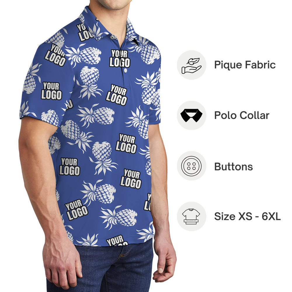 Custom Logo Royal Polo Shirt With Pineapple