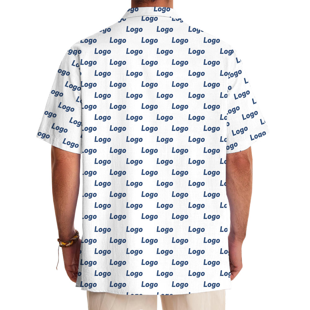 Customized Logo Hawaiian Shirt With Chest Pocket