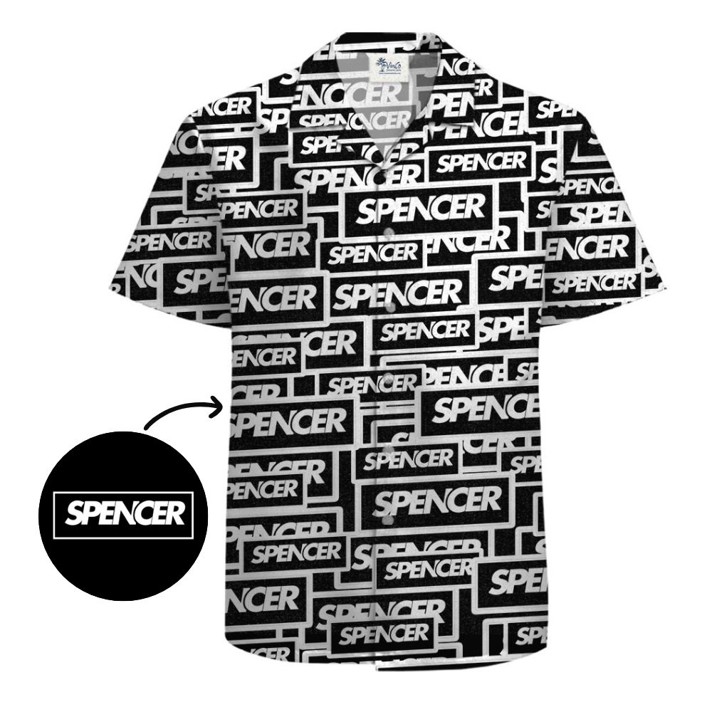 Full Custom Logo Hawaiian Shirt With Preview