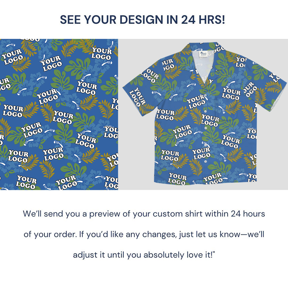 Tropical Jungle Theme Pattern Custom Logo Hawaiian Shirt