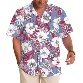 Hawaiian Shirt Tiki Tropical Floral Pattern With Custom Logo