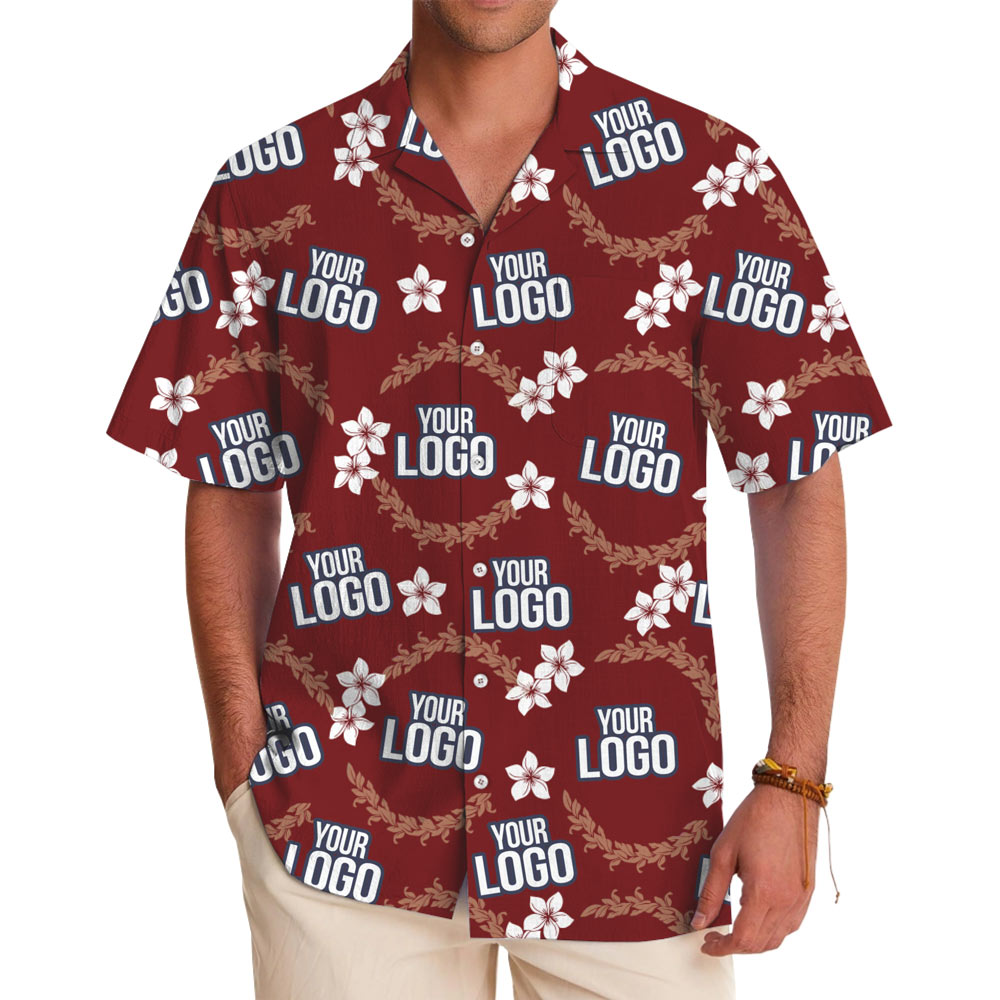 Custom Company Logo Button Up Shirt With Preview - variant image 1