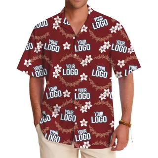 Custom Company Logo Button Up Shirt With Preview