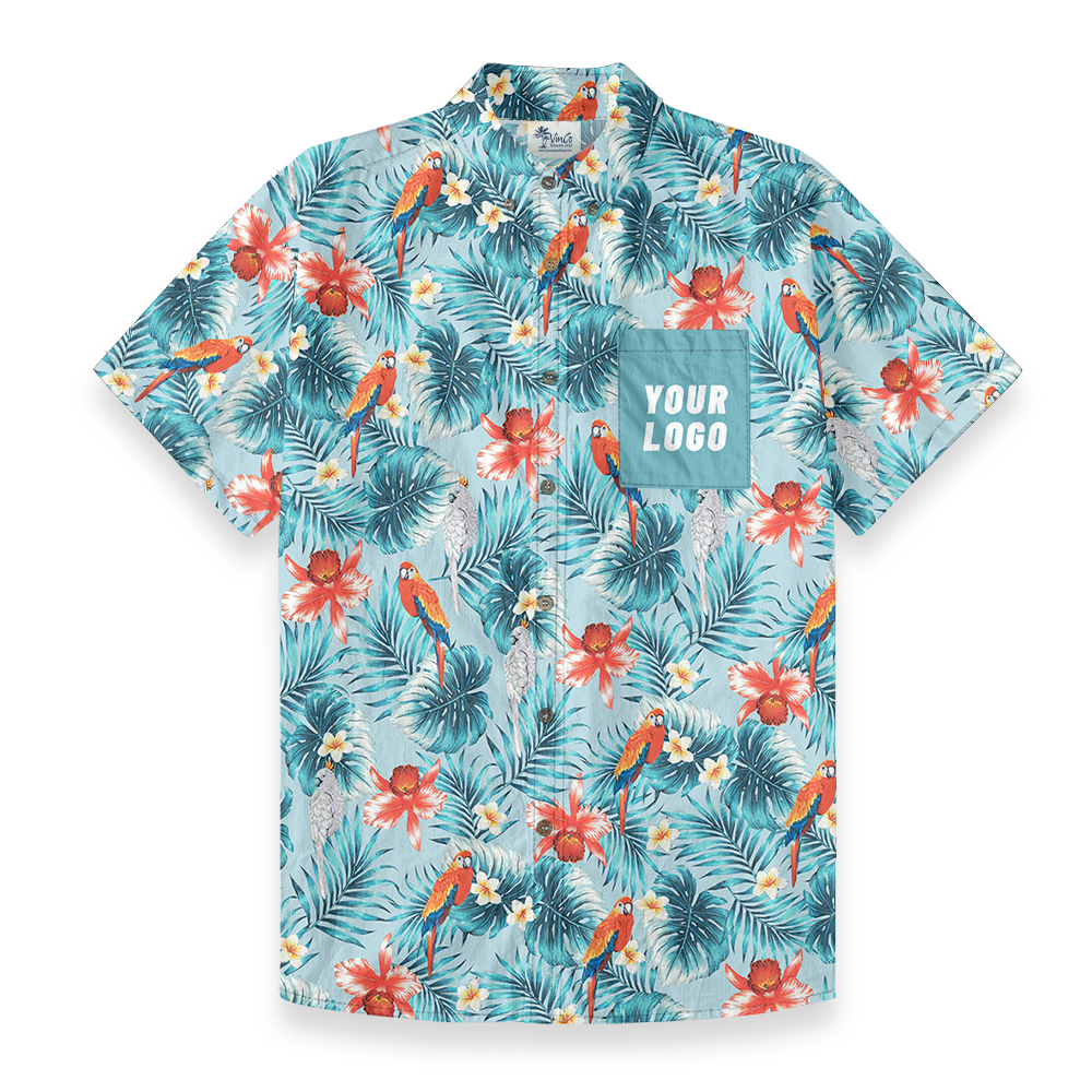 Tropical Paradise Custom Pocket Button Down Shirt - variant image 1
