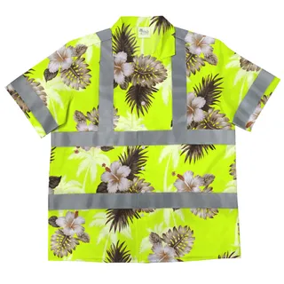 Custom Hi Vis Safety Hawaiian Shirt- Multiple Colors