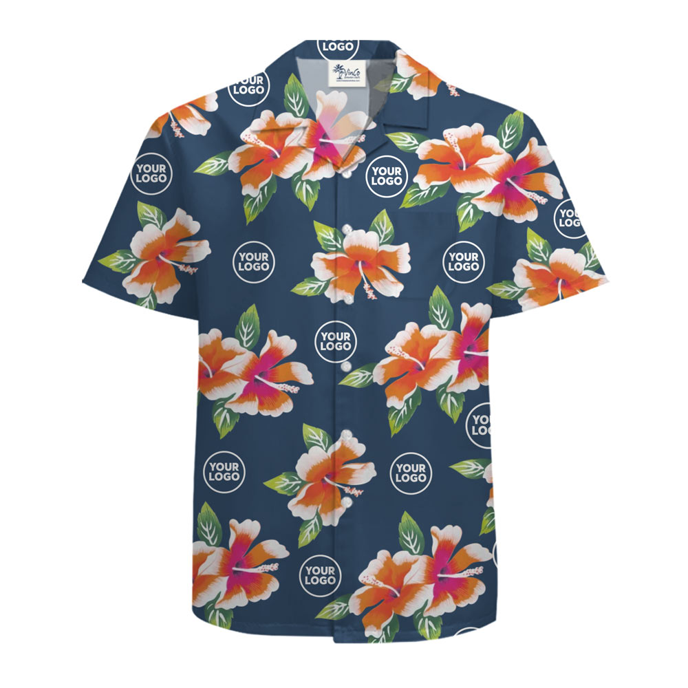[ Live Preview] Big Floral Hawaiian Shirt With Custom Logo