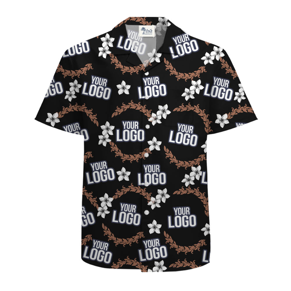 Custom Company Logo Button Up Shirt With Preview