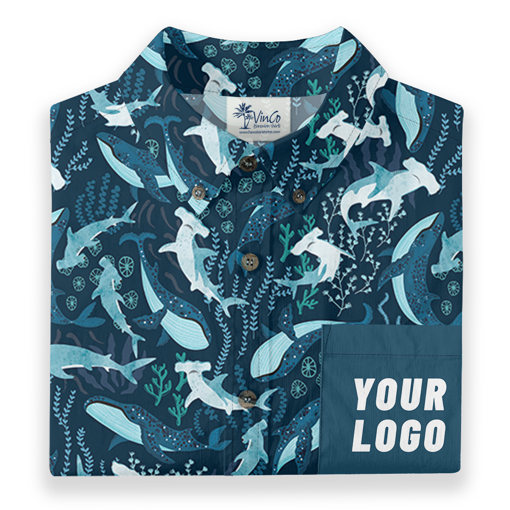Ocean Adventure Custom Pocket Button Down Shirt