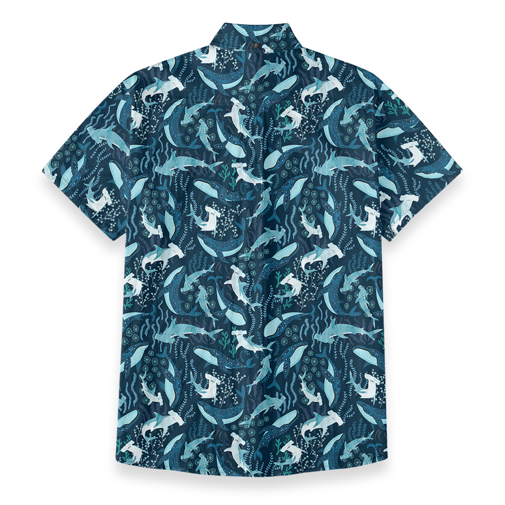 Ocean Adventure Custom Pocket Button Down Shirt