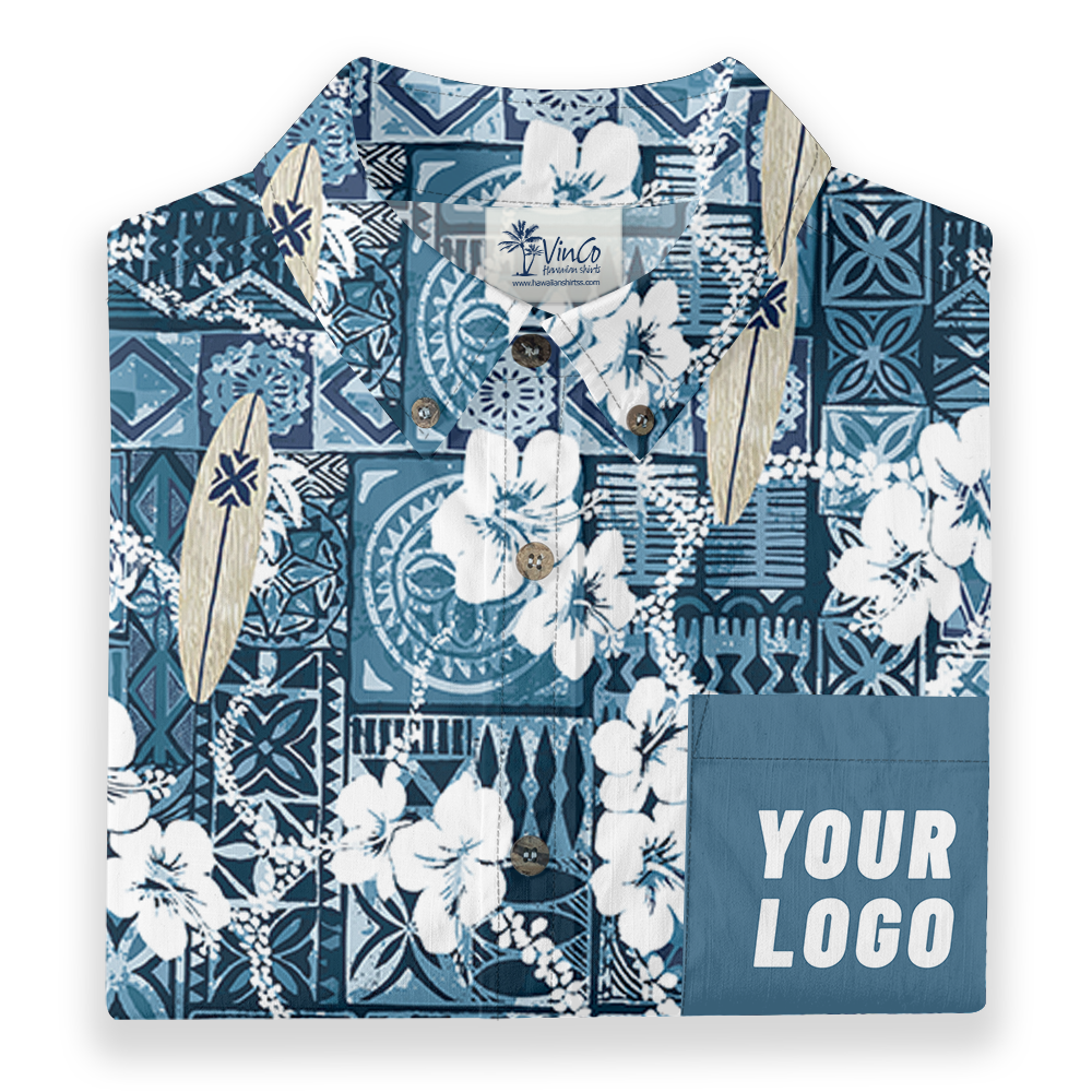 Ocean Breeze Custom Pocket Button Down Shirt