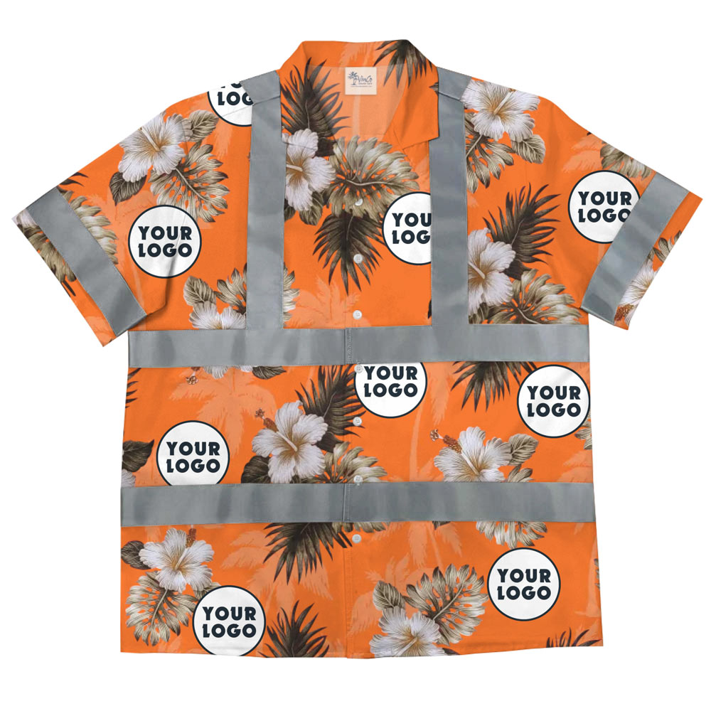 Custom Hi Vis Safety Hawaiian Shirt- Multiple Colors